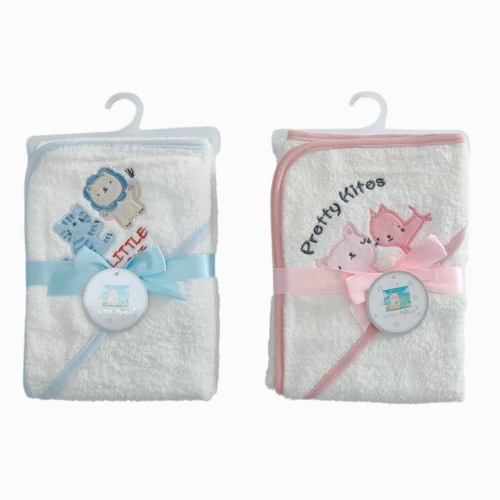 高品质定制新生儿纯棉连帽浴巾婴儿包巾斗篷披风babyBath towel