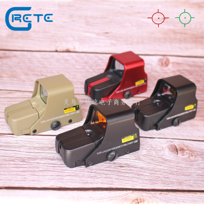 55 Telescopic Sight Red Dot Holographic Laser Aiming Instrument Red Sand Color 1 Times Sniper Mirror