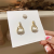 Dongdaemun Micro-Inlaid Geometric Earrings for Women Simple All-Match Trending Unique Fashion Normcore Style Earrings for Women