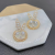 14K Gold Fashion Graceful Personality Pearl Bunny Earrings Niche Design Ear Studs Earrings for Women