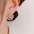Trendy Fashion Sweet Four-Leaf Flower Xiaomi Pearl Hollowed-out Stud Earrings Niche Design Earrings