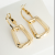 Dongdaemun Fashion All-Match Design Metal Twisted Square Ear Ring Female Net Red Personalized Eardrops Female