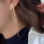 South Korea Dongdaemun Long Chain Tassel Earrings European and American Design Oval Sequined Earrings Japanese and Korean Earring Jewelry