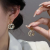 Japanese and Korean Temperamental High-Grade Earrings Light Luxury Elegant Fashion Letter Double G Earrings Micro Zircon-Encrusted Stud Earrings Earrings for Women