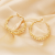 European and American Metal Stylish Textured Trendy Multi-Hoop Earrings Copper Plated Real Gold Geometric Eardrop Earring Wholesale