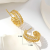 European and American Fashion Minimalist Vintage Weave C- Shaped Earrings Niche Design Micro Inlaid Zirconium Ear Studs Earrings Female