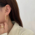 Fashion Simple Sweet Fresh Geometric Triangle Opal Pearl Stud Earrings Temperament Classic Style Earrings Earrings for Women