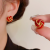 New French Style Unique Design Elegant Retro Oil Dripping Twist Button Stud Earrings Temperament Minority Design Earrings
