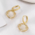 Temperament Wild Xiangyun Safety Lock Earrings for Women Summer New Niche Design Cat's Eye Earrings Personalized Earrings
