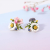 Ins Mori Style Daisy Flower Asymmetric Earrings Super Girl High-Grade French Drip Glazed Temperamental Minority Earrings