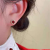 Chinese Style Festive Red Four-Leaf Flower Pearl Earrings One Style for Dual-Wear Design Fashion Earrings New Popular