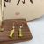 National Style Fashion Elegant Ancient Gold-Plated Drop Oil Enamel Color Bamboo Joint Earrings Retro Design Ear Hooks