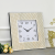 Modern Simple Square Glass Large Wall Clock Creative Living Room Mute Golden Stripe Mirror Watch Wholesale
