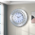 round Glass Mirror Wall Clock Diamond Patterns Home Wall Hanging Clock Simple Mute Digital Wall Clock