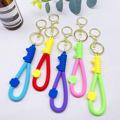 New Mold Closing PVC Leather Rope Keychain Accessories Key Ring Accessories Wholesale Key Pendants Metal Key Chain