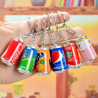 Cans Keychain Creative Simulation Beverage Bottle Handbag Pendant Small Gift Wholesale Personality Gift Pendant