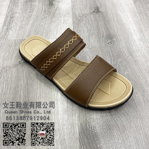 queen shoes trade simple fashion handmade leather massage breathable large size casual men‘s sandals