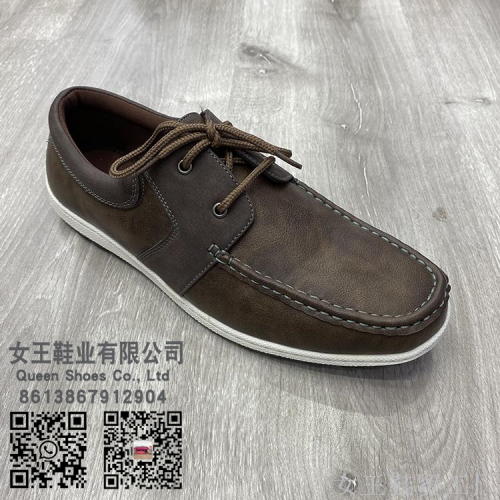 new trend non-slip breathable brown lace pu leather casual men‘s shoes