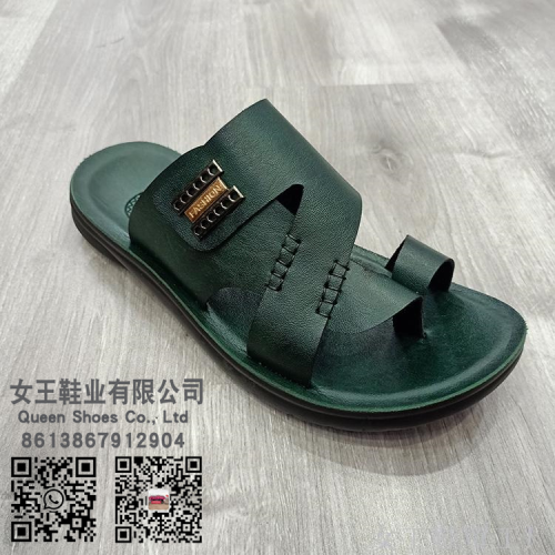 factory wholesale custom pu vamp outdoor lightweight slippers for men