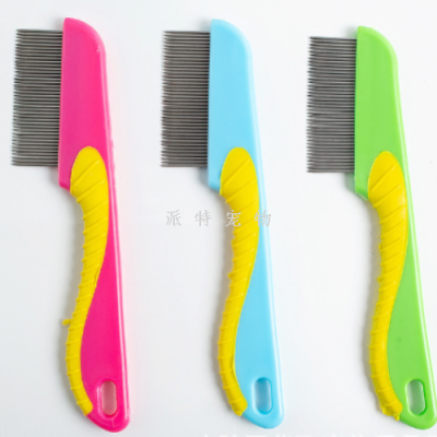 Pet Comb Dense Gear Stainless-Steel Needle except Lice Comb Factory Direct Supply Flea Comb Dogs and Cats Hair Comb Wholesale
