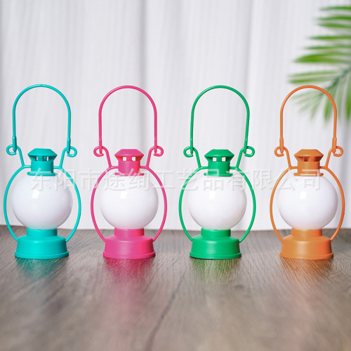 彩色桌摆小风灯 七彩变色电池款CE认证橱窗摆件装饰道具 源头工厂