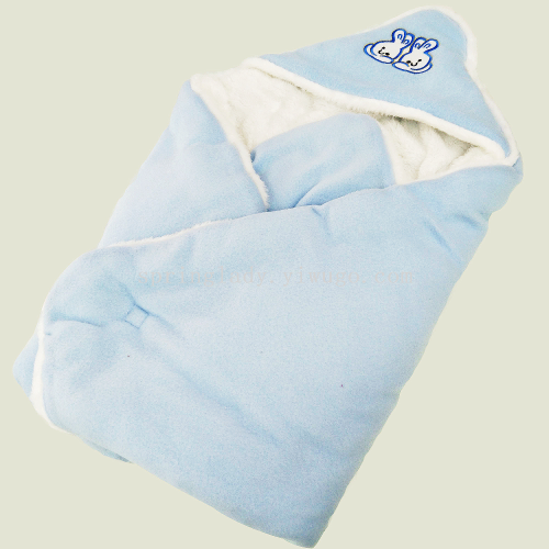 Spring Lady 厂家直销平面绒长毛抱被婴儿抱毯毛绒绒宝宝防踢被