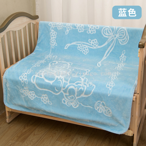 pring Lady Newborn Solid Color Embossed Blanket Plain children‘s Blanket Children‘s Blanket Kindergarten Nap Blanket 