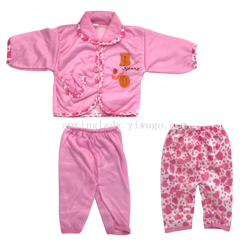 Spring Lady Newborn Clothes for Babies Baby‘s 3-Piece Set Children Clothes Clothes for Babies Clothes Suit Wholesale