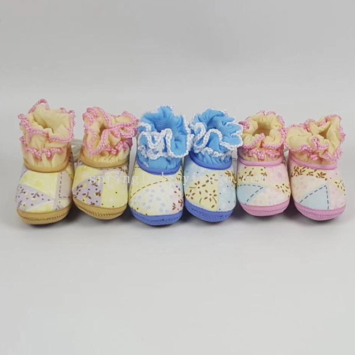 spring lady fall/winter baby‘s shoes winter screw type cartoon baby toddler shoes cloth front shoes cute children‘s shoes