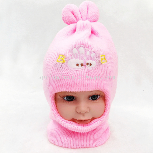 spring lady baby hat imitation cashmere knitted hat children sleeve cap korean baby wool children hat
