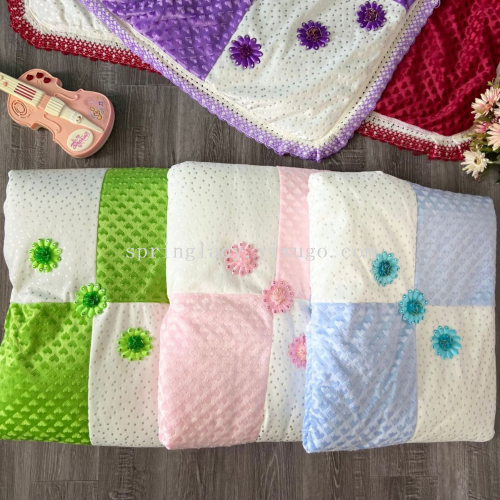 Spring Lady 加厚亲肤保暖舒棉绒毛毯午休毯秋冬保暖婴儿包被