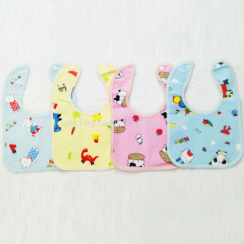 厂家批发宝宝围嘴大号按扣婴儿围兜新生儿卡通防水围兜