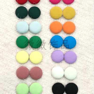 23mm round Monochromatic Cloth Flat Buckle Cloth Wrapper Button Customized Ornament Accessories Customized Clothing Accessories Can Be Opened at the Bottom
