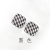 18/20/22/25mm Houndstooth Square Cloth Wrapper Button Square Plaid Cloth Buckle Ear Studs Barrettes Hair Comb Accessories