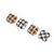18/20/22/25mm Square Cloth Wrapper Button Square Houndstooth Design Square Buckle Ear Studs Barrettes Hair Comb Accessories