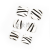 18/20/22mm Zebra Pattern Leather Square Cloth Buckle Earrings Hair Accessory Square Buckle Can Be Customized