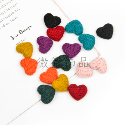 More Sizes Heart Shaped Wool Cloth Bag Cloth Button Customized Hair Comb Vent Comb Hair Accessories Headdress Earring Accessories Customized