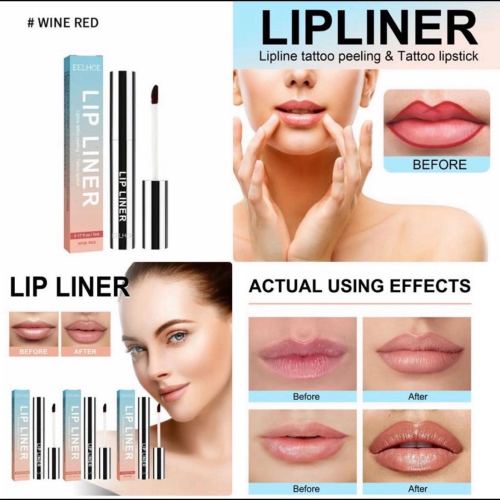 eelhoe stripping type lip liner outline lip shape showing lip color waterproof not smudge stripping type lip liner lip brush