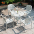  Outdoor cast aluminum table and chairs patio villa terrace outdoor garden living room leisure table and chairs iron aluminum alloy European chair