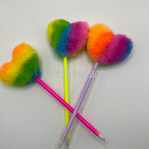 factory direct sales wholesale new fur ball pen feather pen ballpoint pen handmade