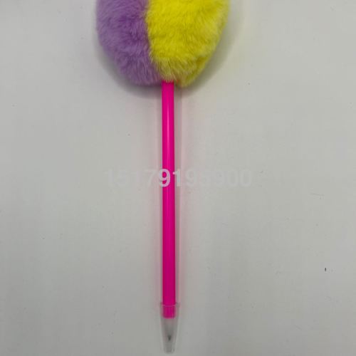 factory direct sales new fur ball pen feather pen fur ball pen ballpoint pen handmade