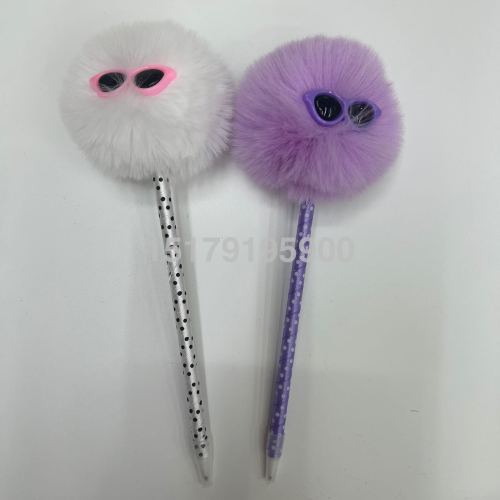 factory direct sales new fur ball pen feather pen craft pen handmade