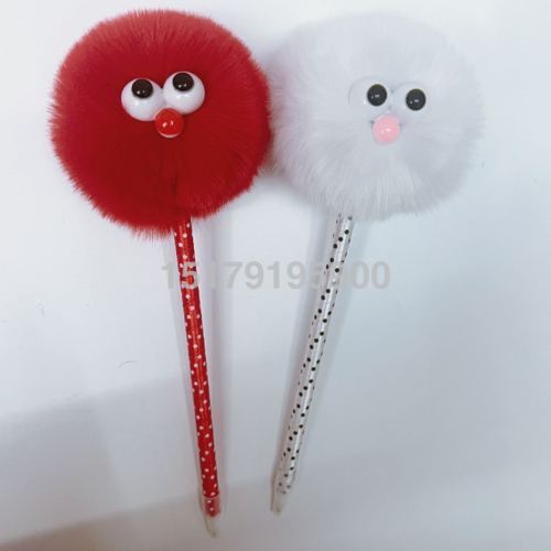 factory direct sales wholesale fur ball pen feather pen craft pen ballpoint pen handmade