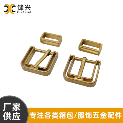 Dongguan Factory Direct Supply Hollow-out Japanese Buckle Metal Belt Three-Gear Adjustable Pin Buckle Belt Bag Japanese Buckle