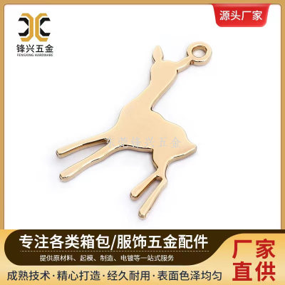 Luggage Sign Gift Box Hardware Logo Die Casting Metal Nameplate Clothing Animal Zinc Alloy Nameplate Factory Processing