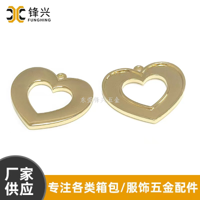 Manufacturers Supply Epoxy Heart-Shaped Pendant Love Alloy Stickers Hollow Frame Color Retaining Stainless Steel Metal Jewelry Pendant