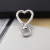 Kuangjing High-End Peach Heart Keychain Alloy Heart-Shaped Spring Open Ring Buckle Hook Buckle Jewelry Bag Accessories