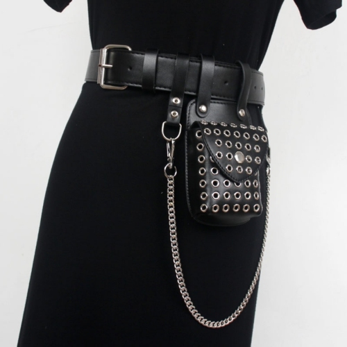 cross-border internet celebrity suit all-match pin buckle fashion gas eye chain ins belt waist bag detachable spot