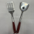 08 Thick Magnetic Stainless Steel Rosewood Series Handle Kitchenware Household Cooking Spatula Rice Spoon Large Leakage 