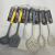 All-Inclusive Silicone Kitchenware Two-Color Powder Spoon Big Leak Ploughstaff Slotted Turner Chinese Shovel BindingCard
